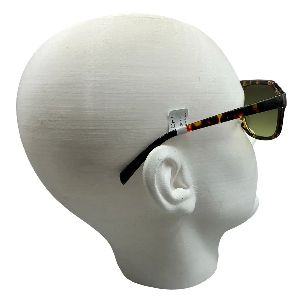 LOFT Plastic Tortoise Aviator Sunglasses Yellow Tint Lens LG58366-EW1-NS-Y